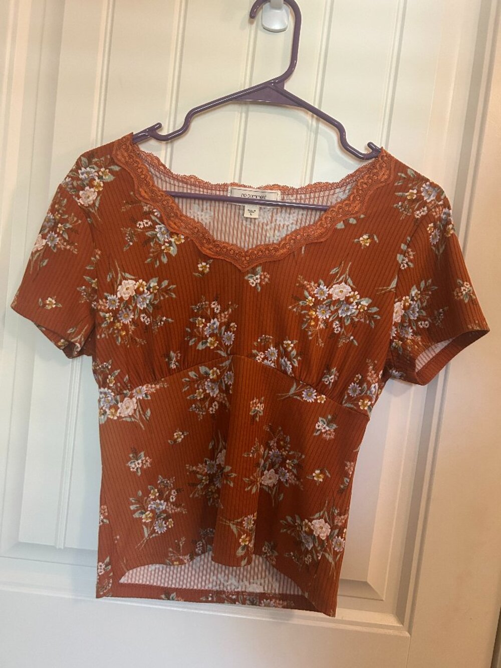 No Comment Floral Lace Top